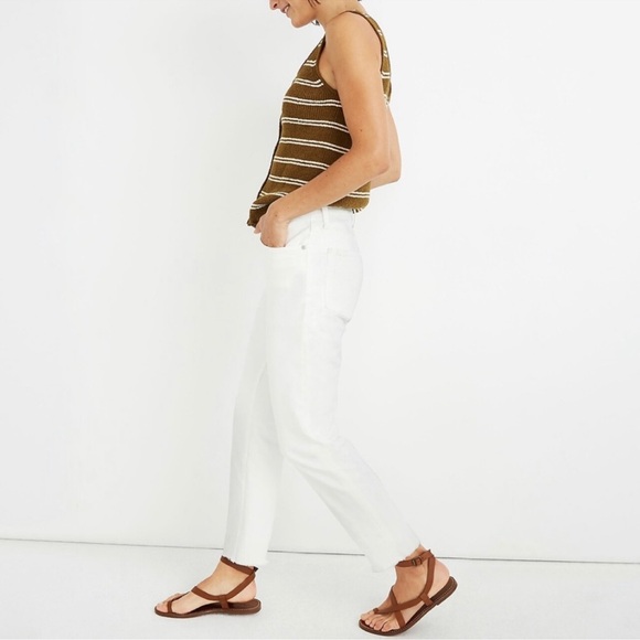 Madewell The High-Rise Slim Boyjean in Tile White - Picture 5 of 16